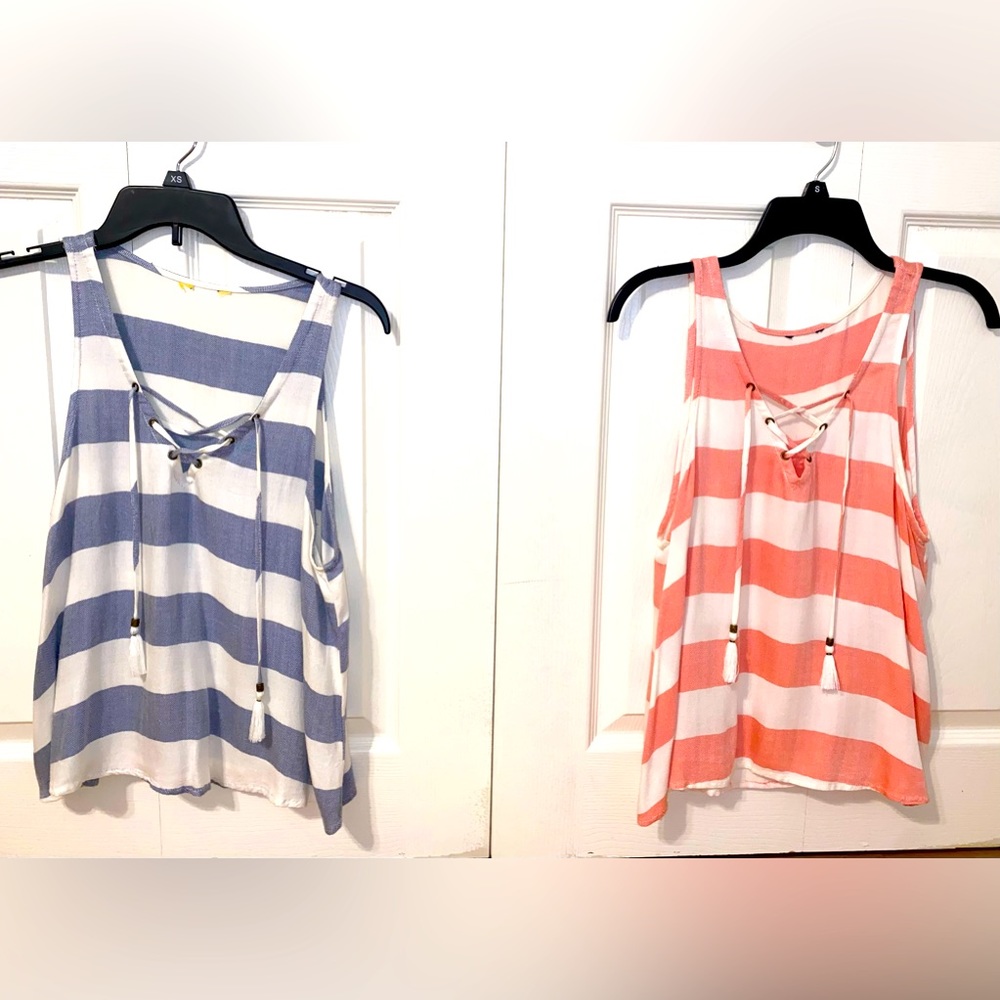 Cute sleeveless tops with criss cross sting